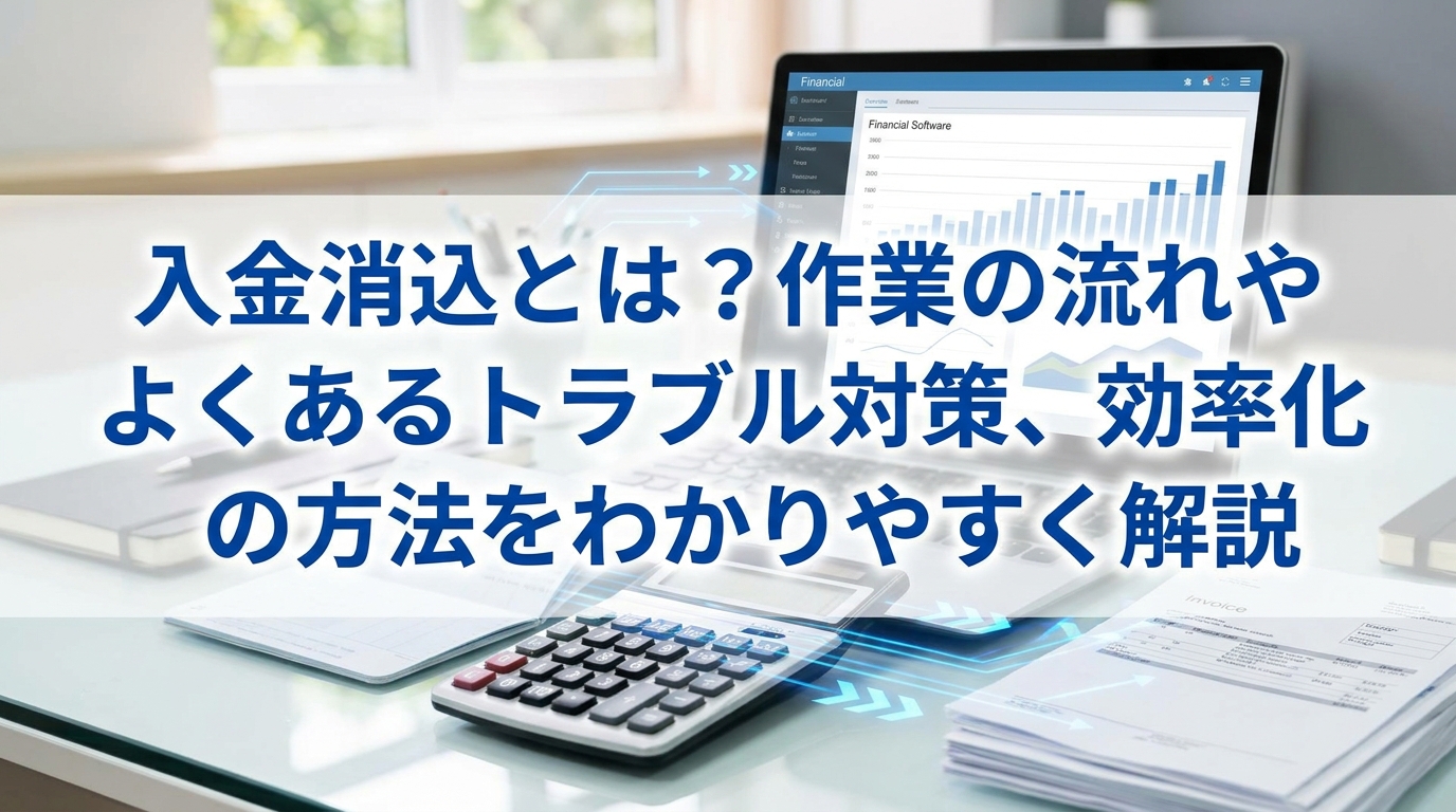 入金消込とは?作業の流れやよくあるトラブル対策、効率化の方法をわかりやすく解説