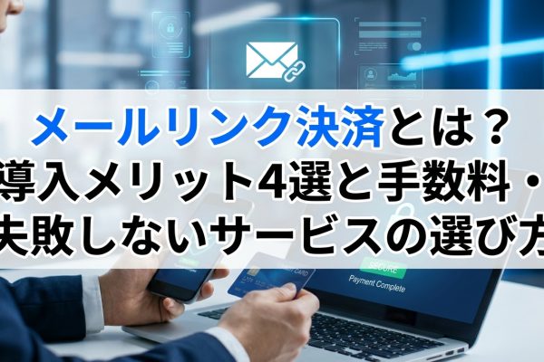 メールリンク決済とは？導入メリット4選と手数料・失敗しないサービスの選び方